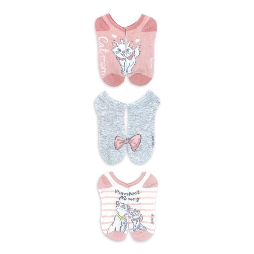 The Aristocats Mother's Day Women's No Show Socks, 3-Pack